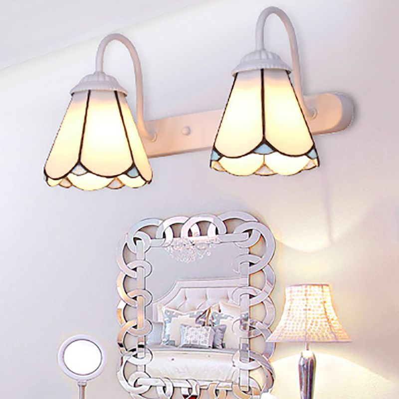 Baxter Tiffany Spiegel Front Vanity Wandleuchte, 5 Stile, 3 Farben, 33CM Lang - Lumpaz