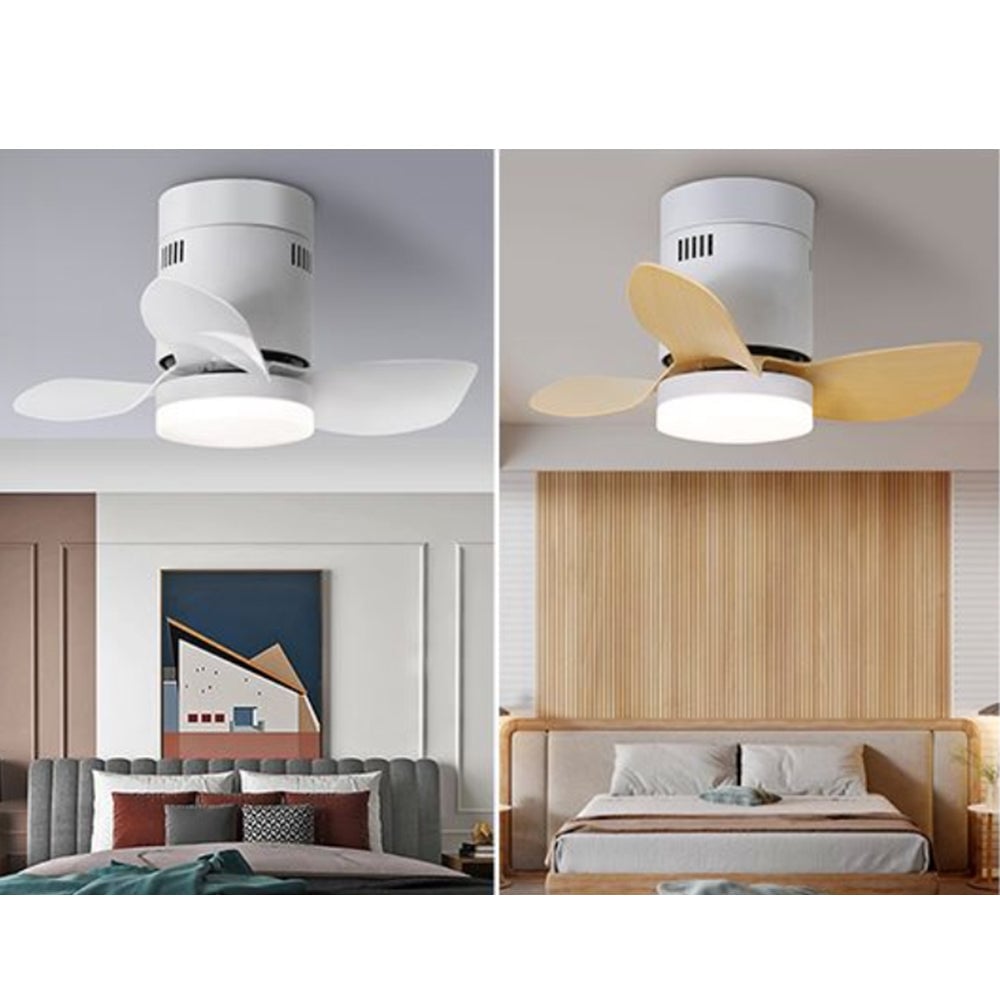Walters 3-Blatt Weiße Deckenventilator mit Beleuchtung, 2 Farben, ∅60CM - Lumpaz