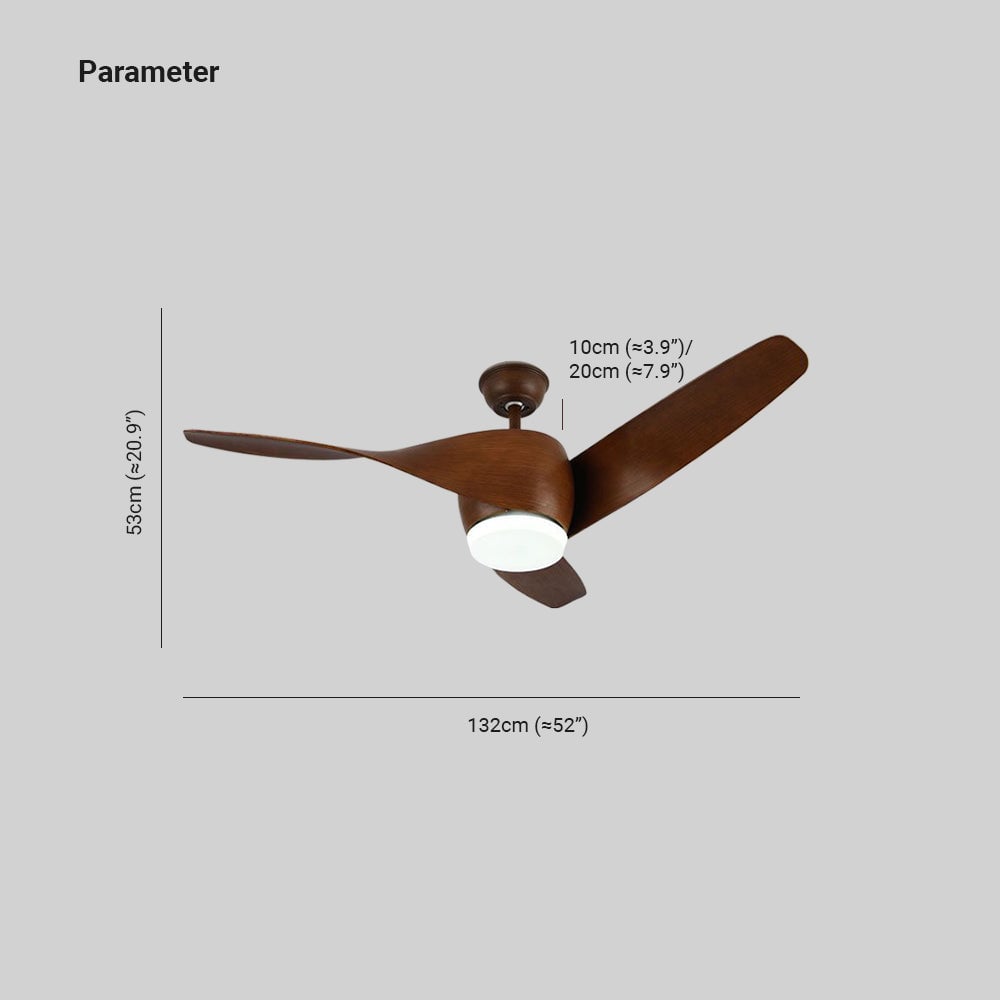 Garner 3-Blatt Basic Deckenventilator, 4 Farbe, ∅132CM - Lumpaz