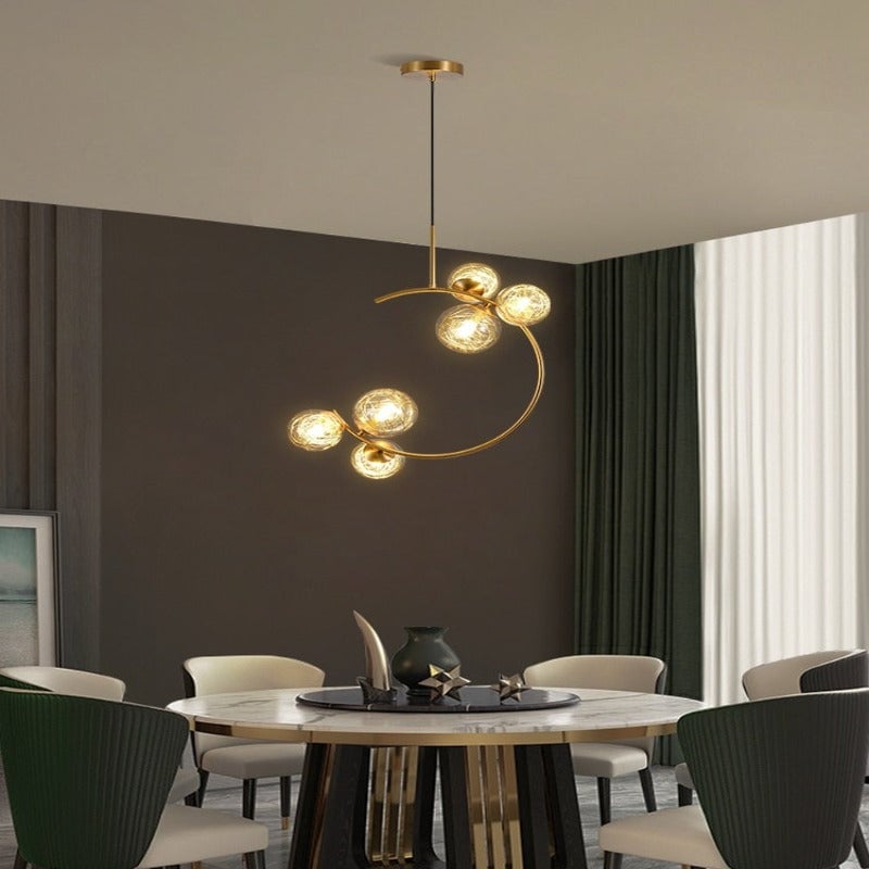 Glaskugel Deckenleuchte Goldene Lampen - Lumpaz