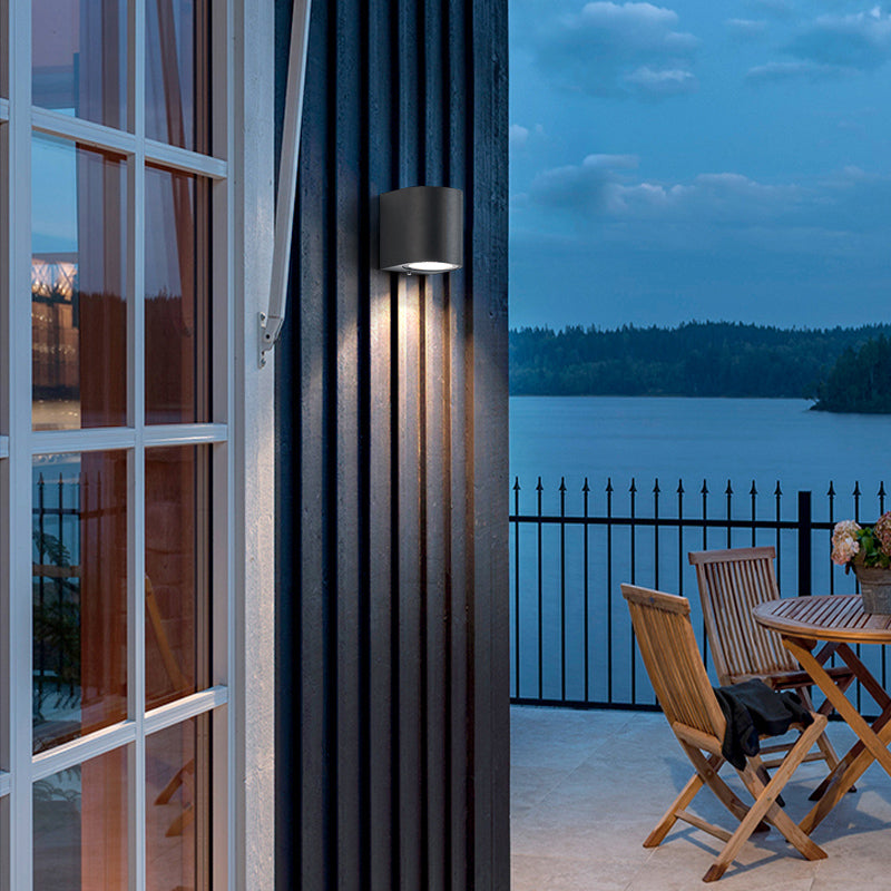 Orr Außenwandleuchte, 2 Stile, Aluminium&Glas - Lumpaz