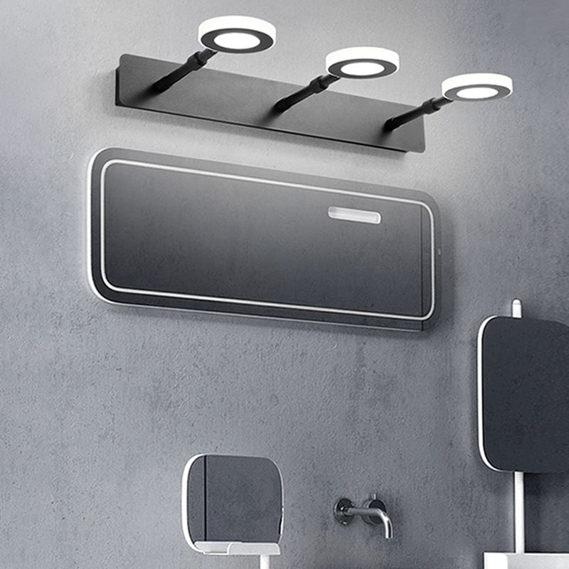 Leigh Schwarze Spiegelfront Waschtisch-Wandleuchte, 2/3/5-flammig - Lumpaz