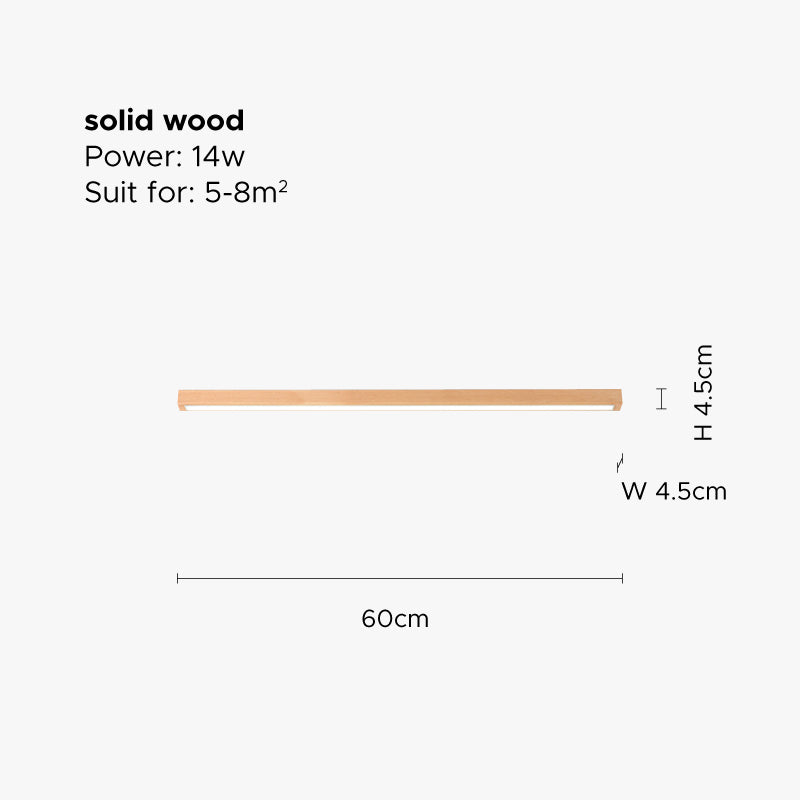 Edge Deckenleuchte, Holz 60/100cm - Lumpaz