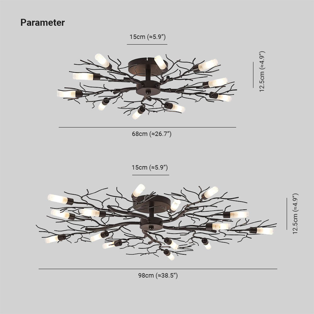 Alessio Zweig Deckenleuchte, Durchmessser 68/98CM - Lumpaz
