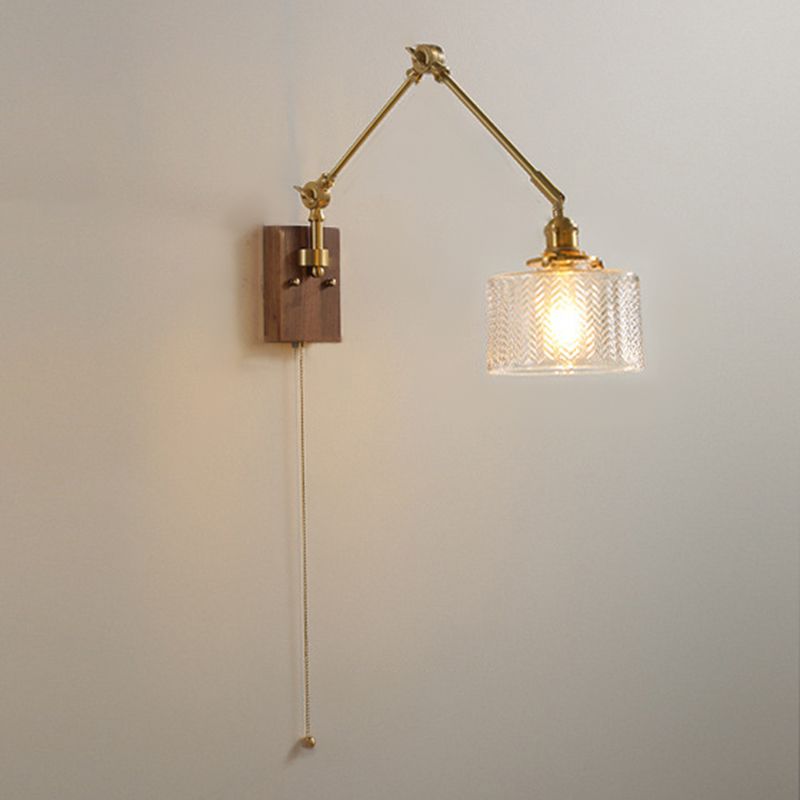 Ozawa Verstellbare Wandleuchte mit Falten, Metall & Holz, 11 Stile - Lumpaz