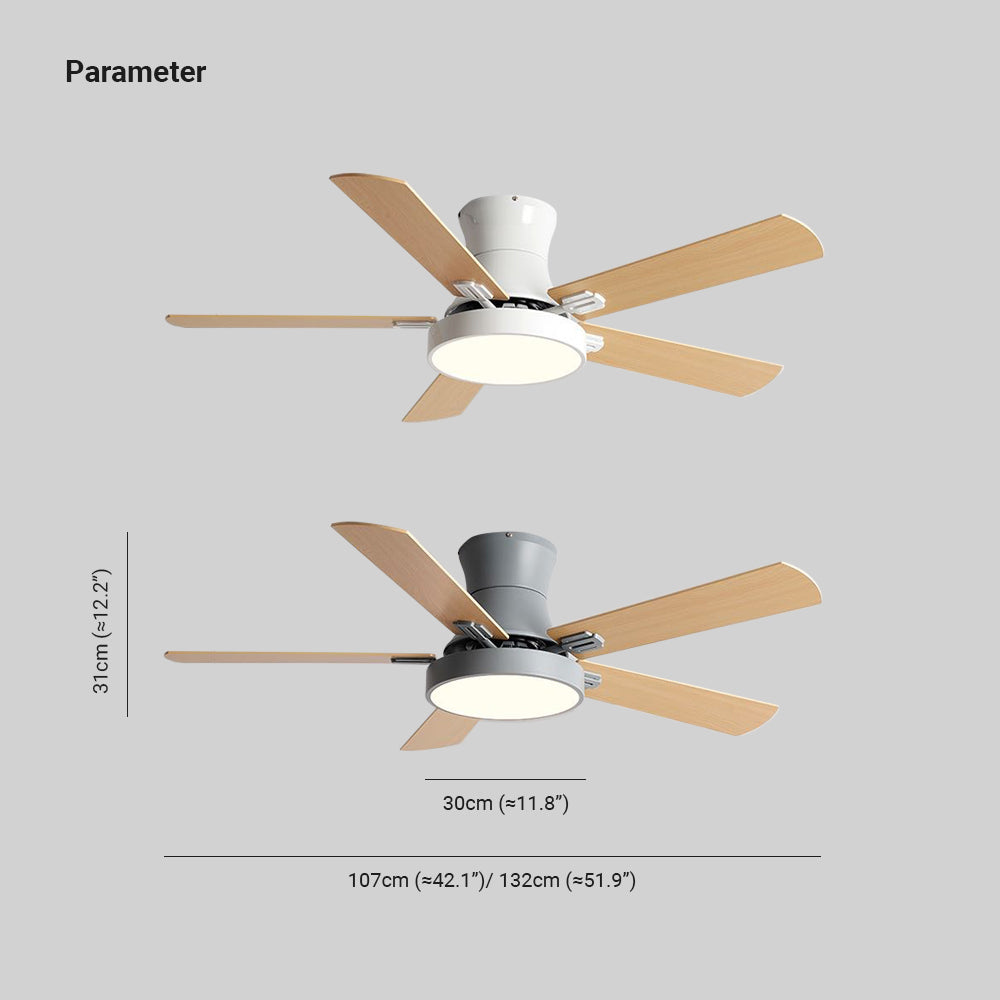 Walters 5-Blätter Deckenventilator, 3 Farben, ∅107/132CM - Lumpaz