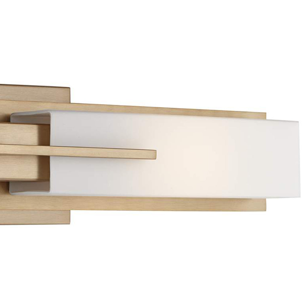 Leigh Spiegelfront Waschtisch-Wandleuchte, Nickel/Messing, 60CM Lang - Lumpaz