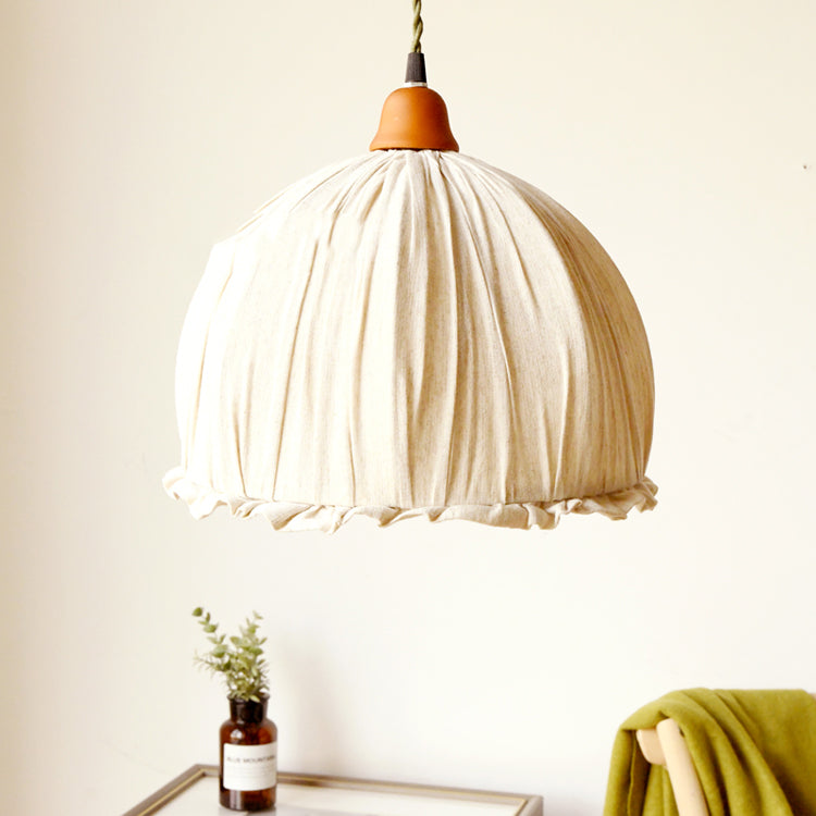 Schlichte Pendelleuchte aus Stoff für Esszimmer & Schlafzimmer - Lumpaz