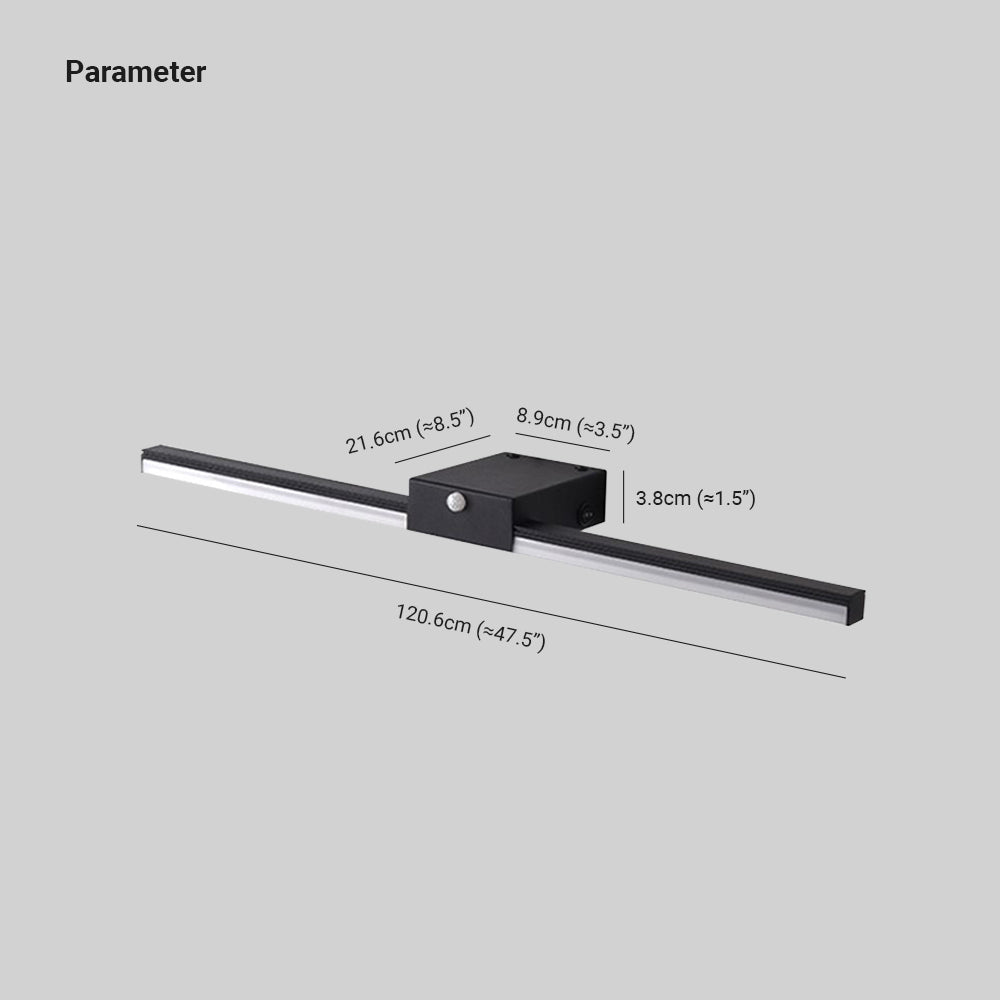 Edge Minimalistische Lineare Spiegelfront Waschtisch-Wandleuchte, L 40/60/80/100CM - Lumpaz