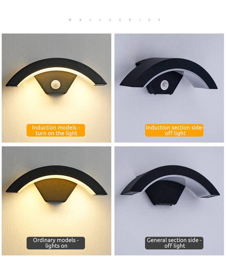 Wasserdichte Sensor-Wandleuchte mit warmweißer LED - Lumpaz