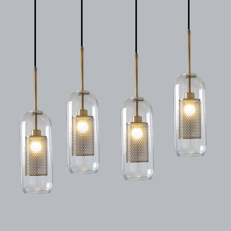 Nordische Industrielle Pendelleuchte aus Glas für Esszimmer, Restaurant - Lumpaz