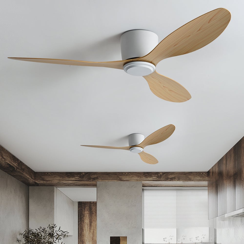 Walters Minimalist 3 Blätter Deckenventilator, 2 Farben, Metall & ABS, ∅130CM - Lumpaz