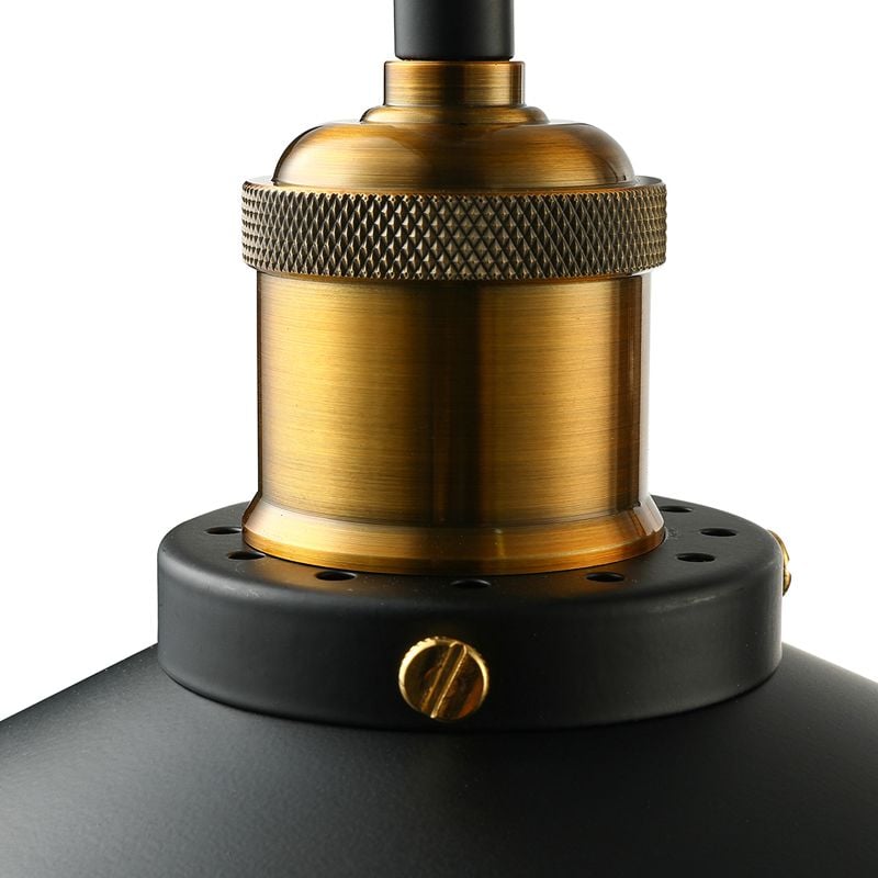 Brady Plissierte schwarze Wandleuchte mit ausziehbarem Arm, Metall - Lumpaz