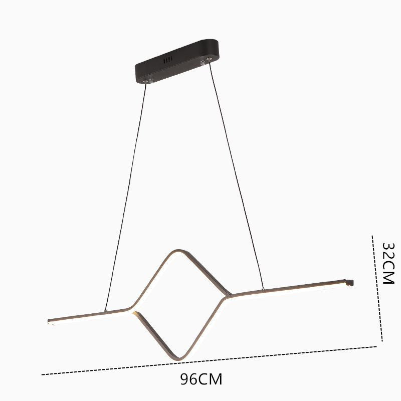 Bouvet Pendelleuchte,Linear Quadrat - Lumpaz