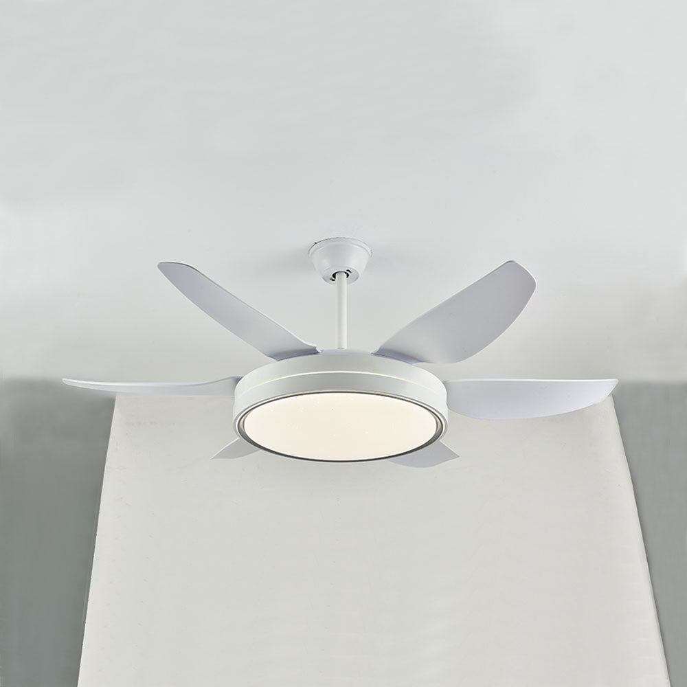 Haydn Weißer 6-Blatt-Deckenventilator mit Beleuchtung Grundlegend , ∅130CM - Lumpaz