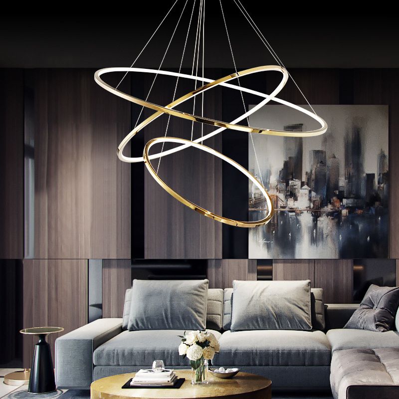 Arisha Pendelleuchte 3 Farbtemperaturen Schaltbar, 3/5 Ringe - Lumpaz
