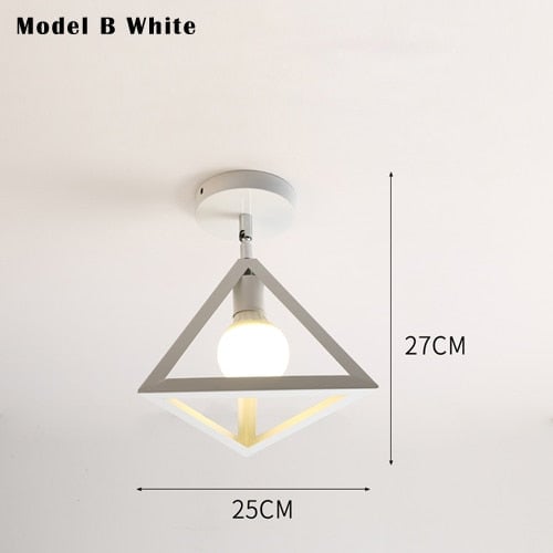 Vintage Deckenlampe E27 Schwarz/Weiß Verstellrichtung LED Deckenleuchten - Lumpaz