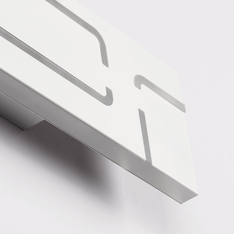 Leigh Rechteck Spiegelfront Waschtisch-Wandleuchte - Lumpaz