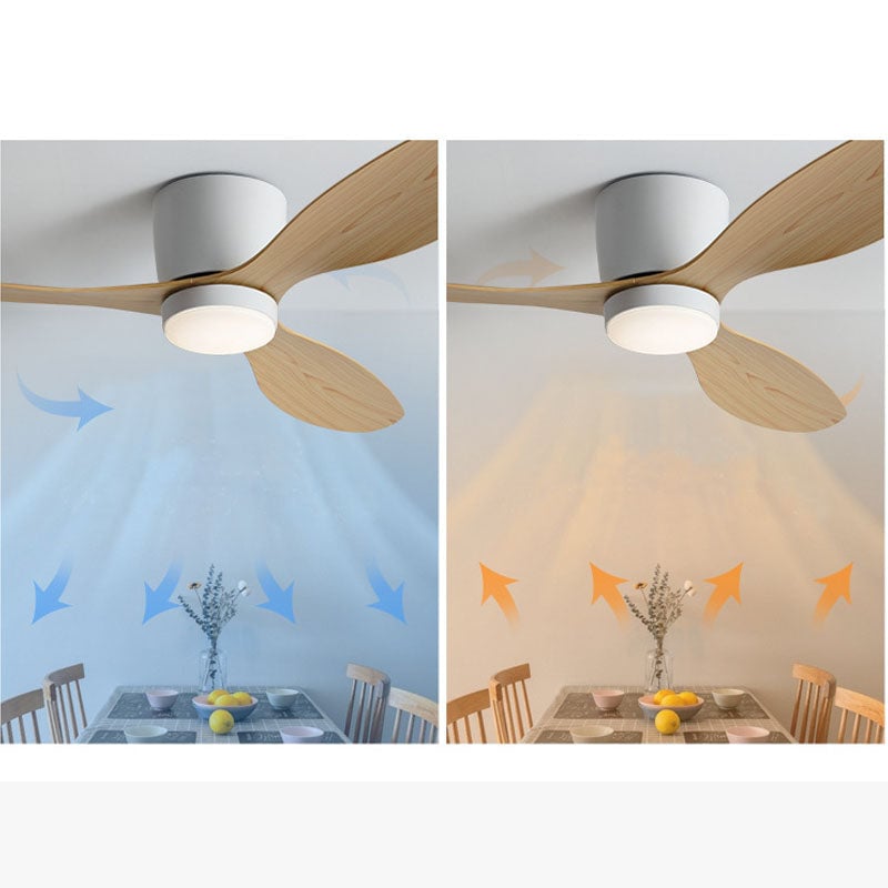 Walters Minimalist 3 Blätter Deckenventilator, 2 Farben, Metall & ABS, ∅130CM - Lumpaz