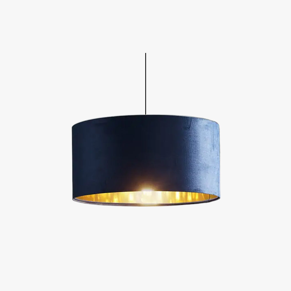 Renée Blau & Gold Pendelleuchte, Seide, ∅50CM - Lumpaz