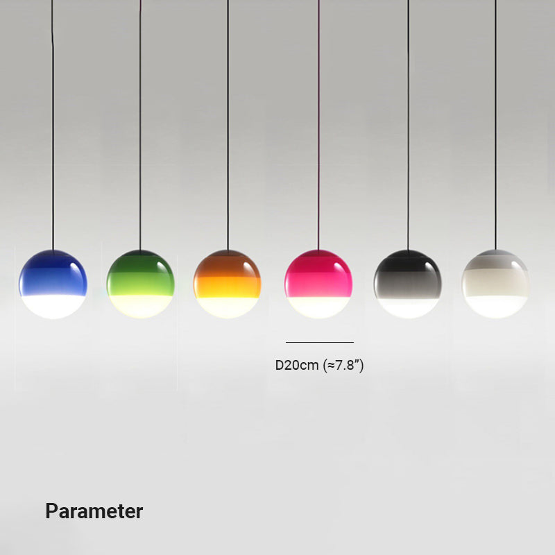 Valentina Bunte Glasblase Pendelleuchte, 6 Farben - Lumpaz