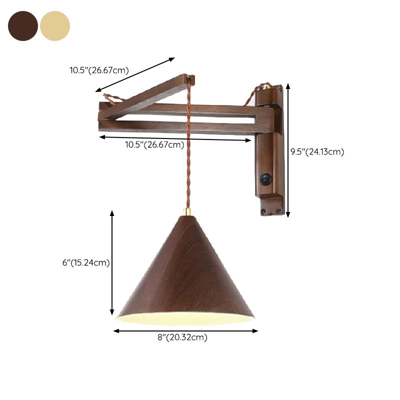 Ozawa Einstellbar Wandleuchte , Holz & Metall, 2 Farben - Lumpaz