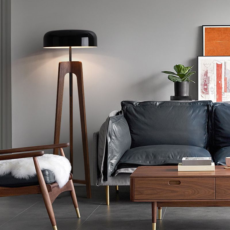 Ozawa Modern Stativ Stehleuchte, Holz & Metall, 2 Farben, 155CM Lang - Lumpaz