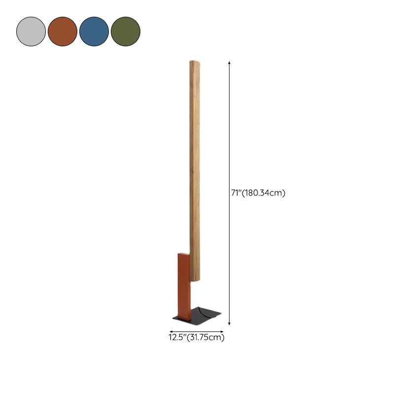 Edge Minimalistisch Lineare Stehleuchte, Holz & Metall, 4 Farben - Lumpaz