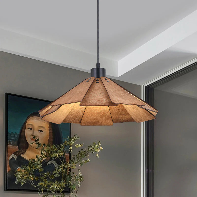 Nordische Kreative Pendelleuchte aus Holz für Esszimmer, Restaurant - Lumpaz