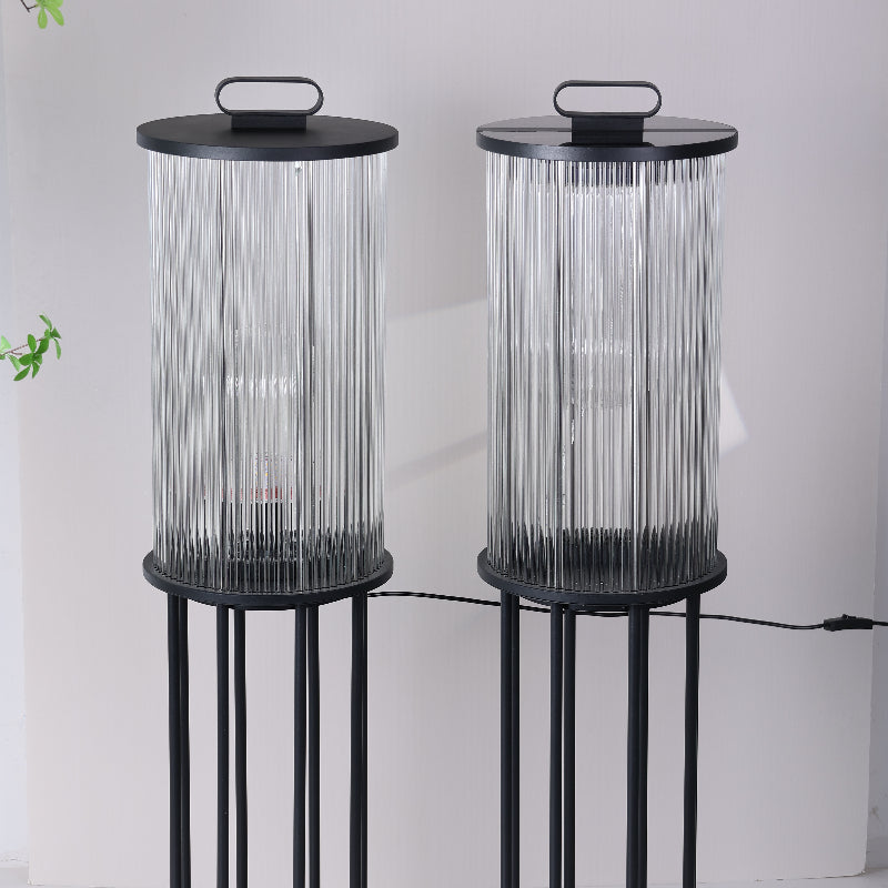 Orr Outdoor Solar Stehlampe, Metall&Glas, 33/60cm - Lumpaz