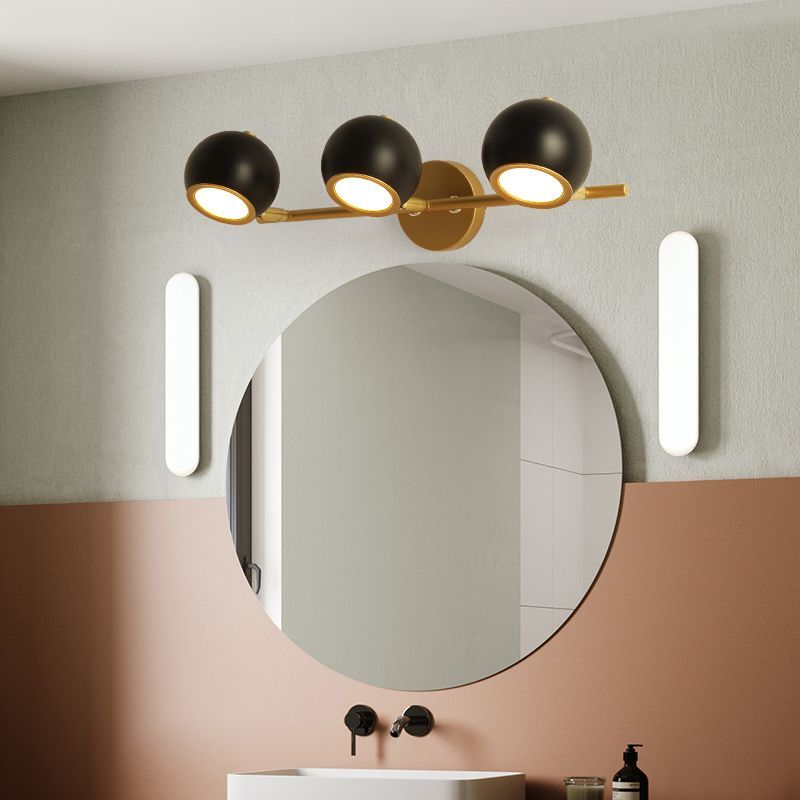 Leigh Globe Spiegel Front Vanity Wandleuchte, 1/2/3-flammig, 2 Farben - Lumpaz