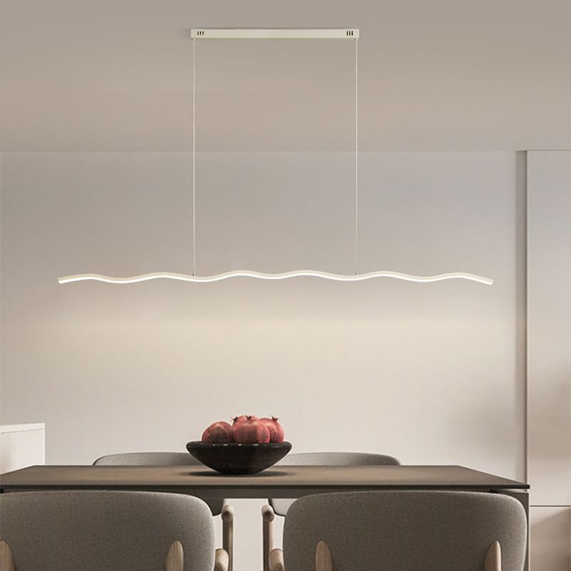 Welle Lineare Pendelleuchte, L 80/100/120CM - Lumpaz