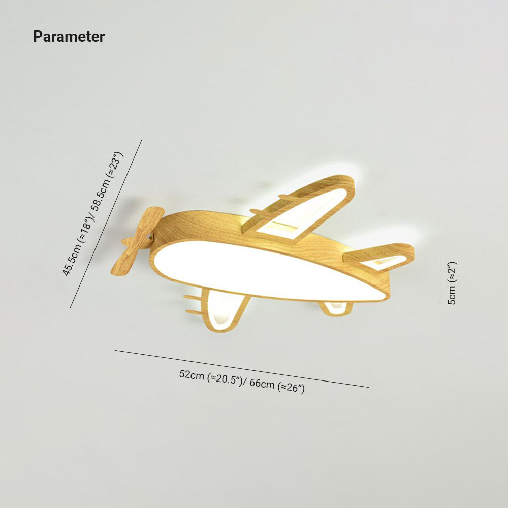 Minori Flugzeugform Deckenleuchte, L 52/66CM - Lumpaz