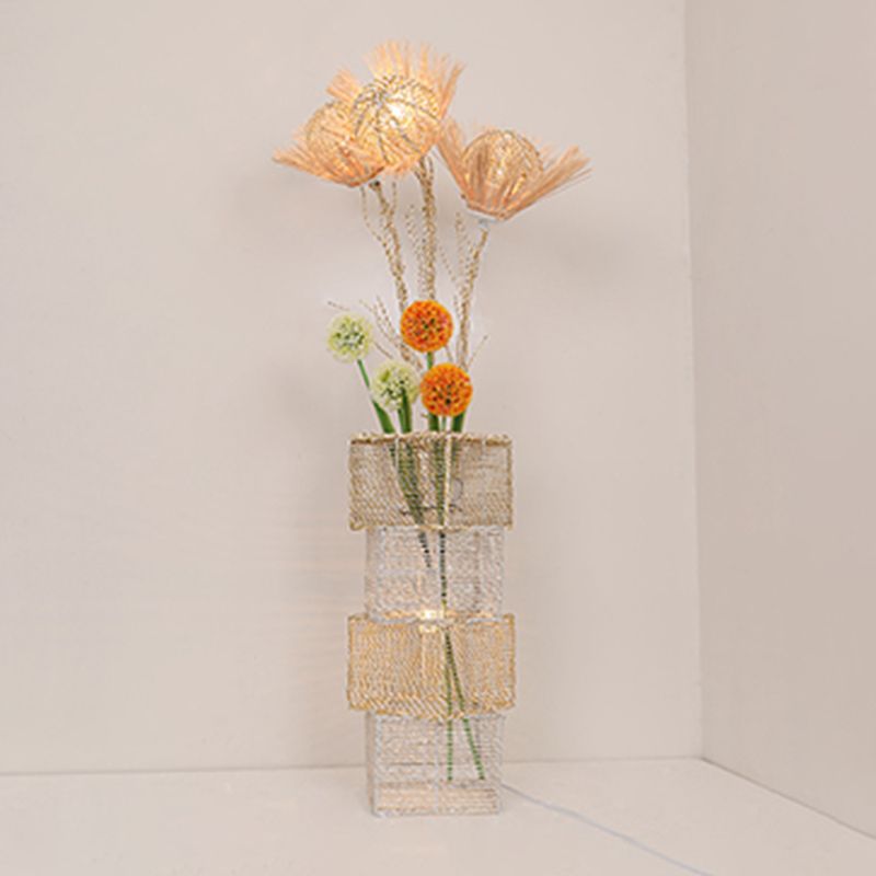 Ritta Blüten Verzweigung Stehleuchte, Rattan, 3 Stile - Lumpaz