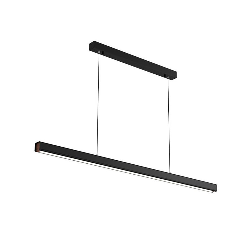 Edge Pendelleuchte Linear dimmbar, Metall&Holz, 60/80/100/120CM Lang - Lumpaz