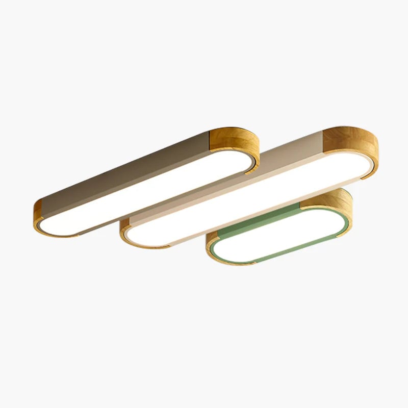 Morandi Einfache LED Deckenleuchte aus Holz für Wohnzimmer, Schlafzimmer - Lumpaz