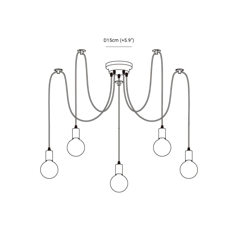 Alessio Spider Kronleuchter, 5/8/10/12/15-flammig, 2 Farben - Lumpaz