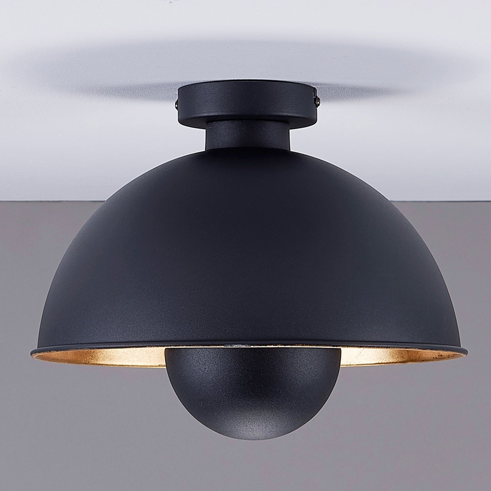 Carins Schwarz & Gold Deckenleuchte, ∅30/40CM - Lumpaz