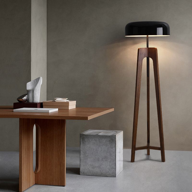 Ozawa Modern Stativ Stehleuchte, Holz & Metall, 2 Farben, 155CM Lang - Lumpaz