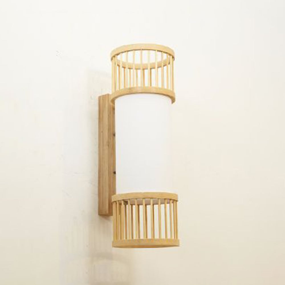 Muto Bamboo Weben Wandleuchte, 4 Stile - Lumpaz