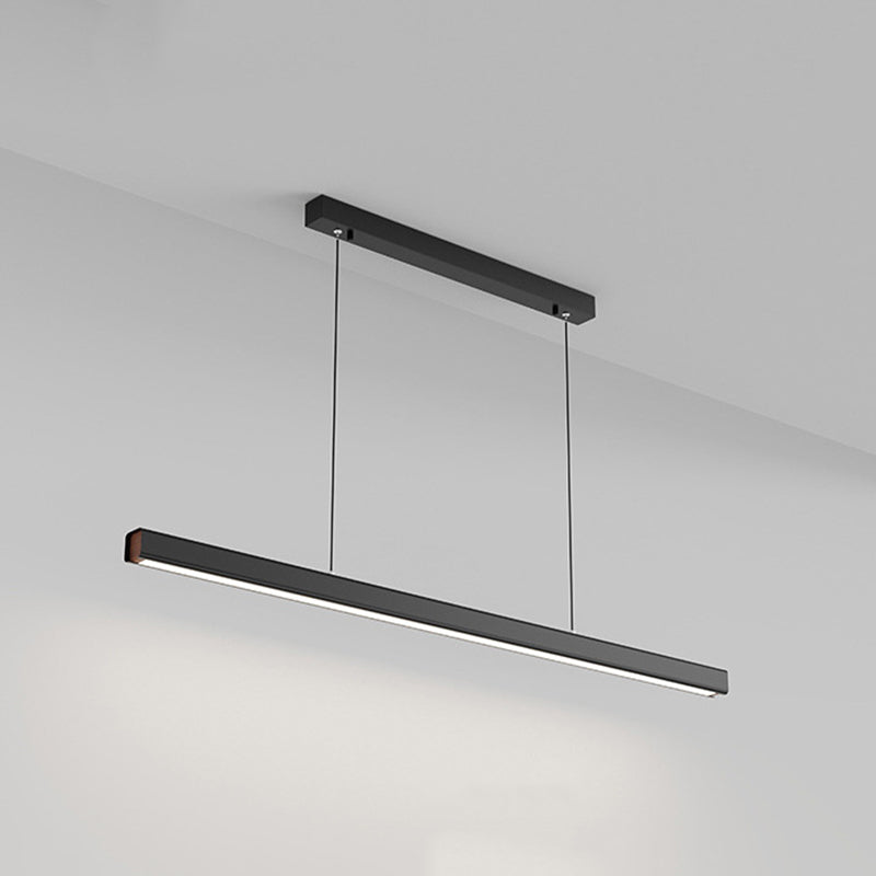 Edge Pendelleuchte Linear dimmbar, Metall&Holz, 60/80/100/120CM Lang - Lumpaz