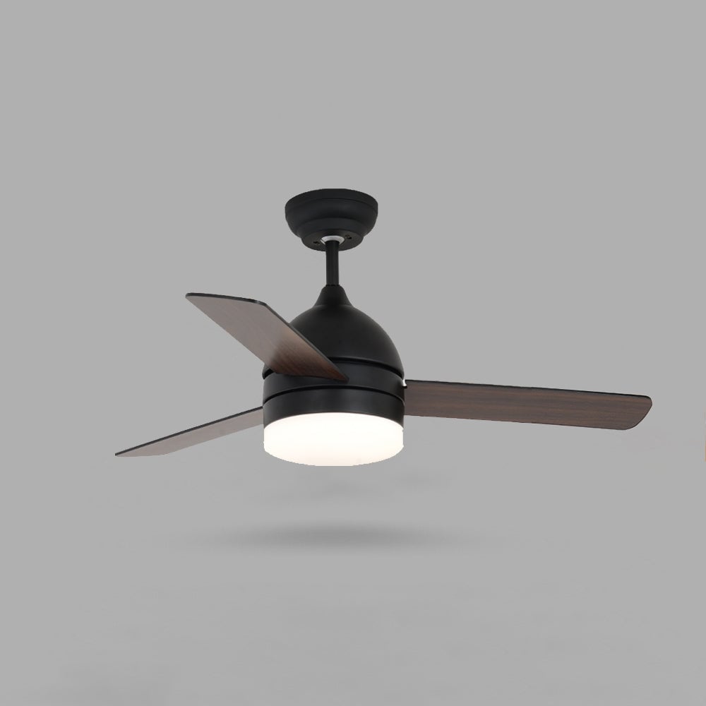 Haydn 3-Blätter Deckenventilator mit Beleuchtung, Schwarz & Weiß, ∅107CM - Lumpaz