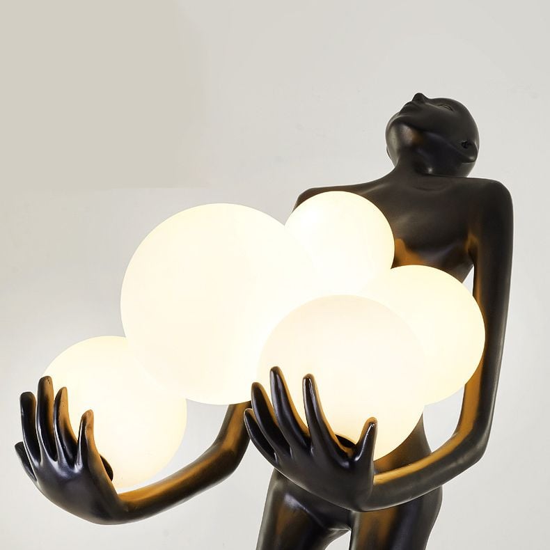 Salgado Mensch Ball Inhaber Stehleuchte, 4/6-flammig, 180/190CM Lang - Lumpaz