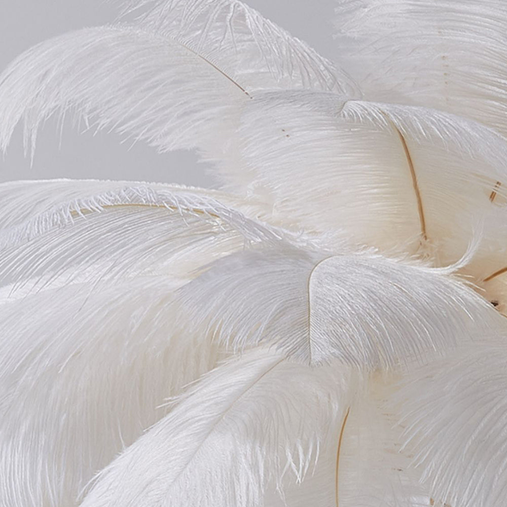 O'Moore Stehleuchte, Straußenfeder & Metall - Lumpaz