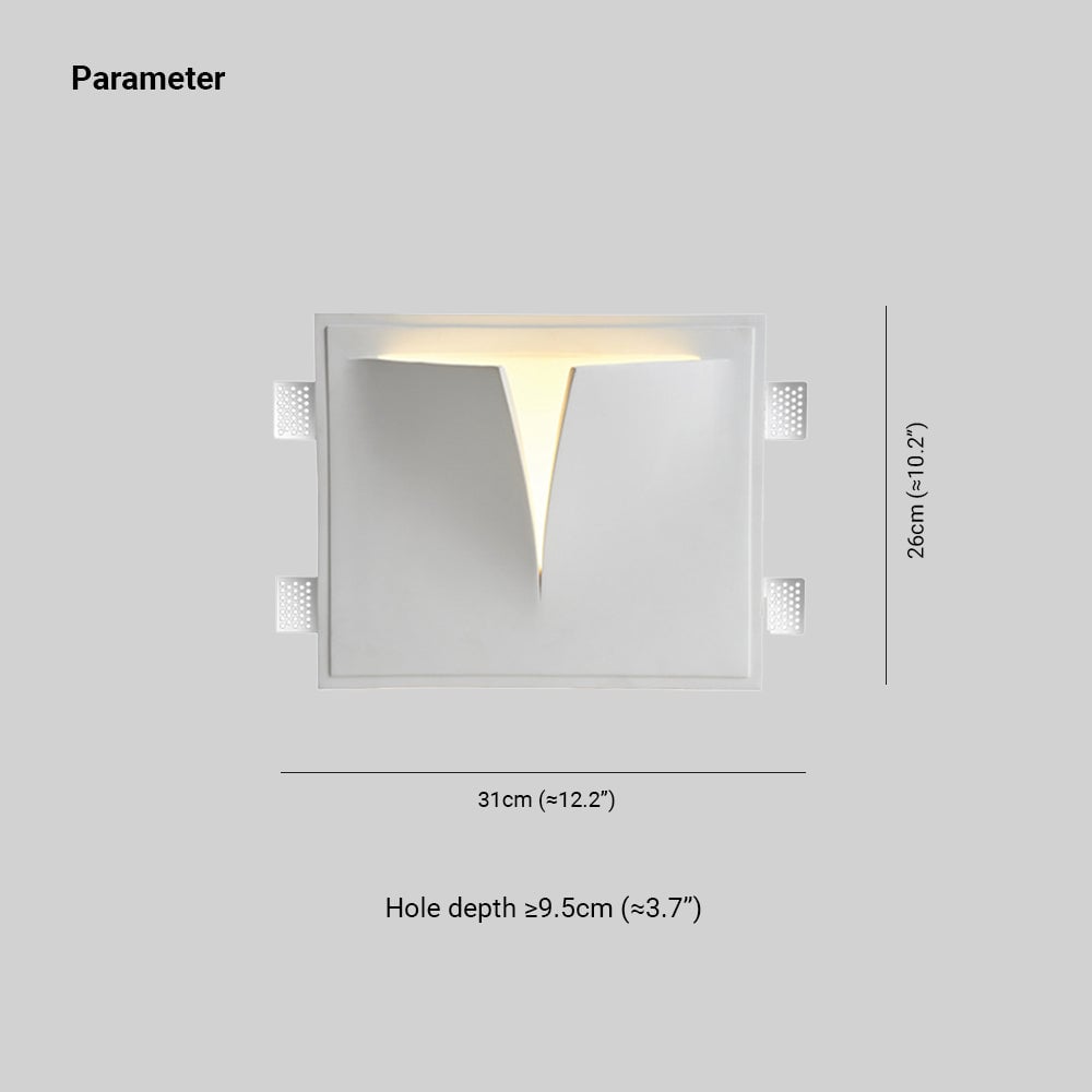 Elif Recessed Wandlampe, 4 Stile - Lumpaz