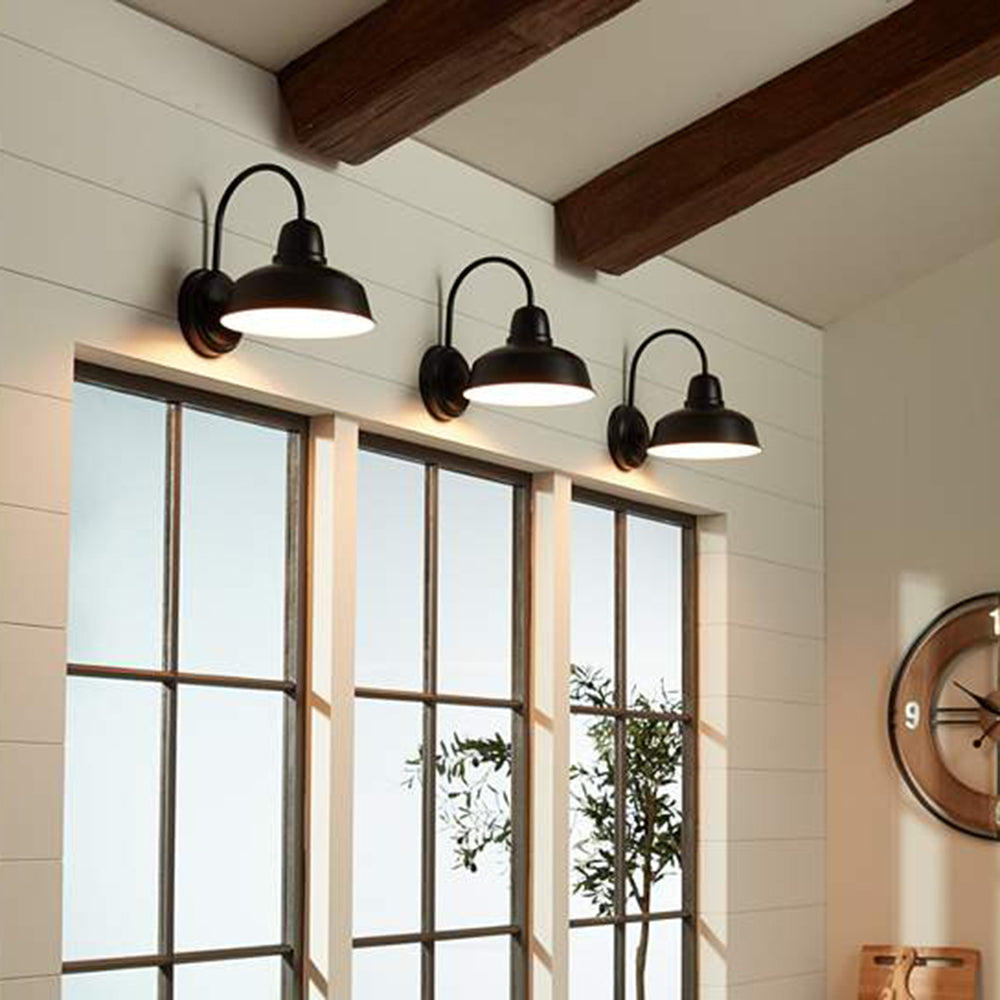 Alessio Schwarz Außenbereich Wandleuchte, ∅25CM - Lumpaz