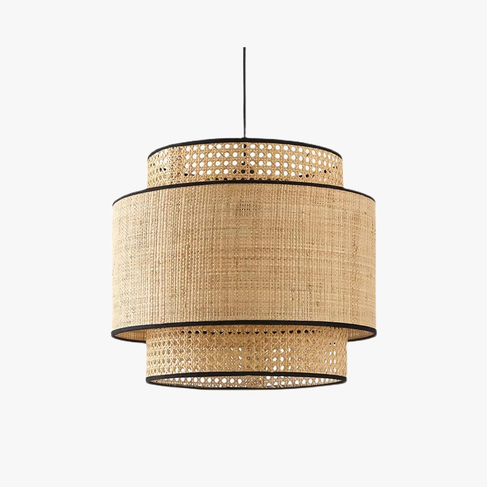 Ritta Pendelleuchte dreilagig, Rattan, ∅30/40/60cm - Lumpaz