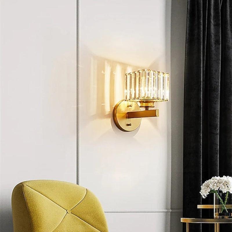 Moderne LED Wandleuchte aus Kristall für Schlafzimmer - Lumpaz