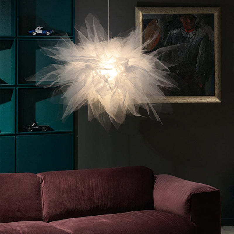 Nordische Mesh Blumenförmige Pendelleuchte aus Stoff für Esszimmer - Lumpaz