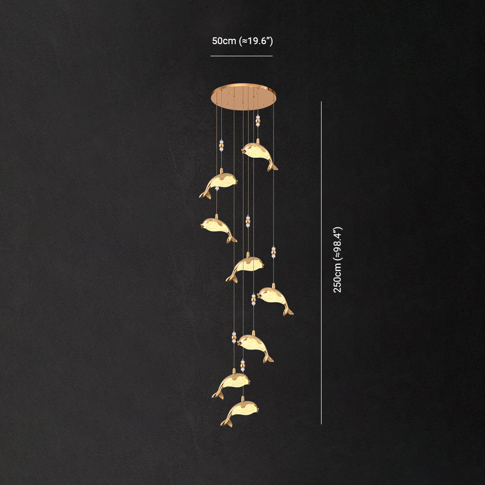 Jibril Treppenkronleuchter, 1/2/3/8/12-flammig - Lumpaz